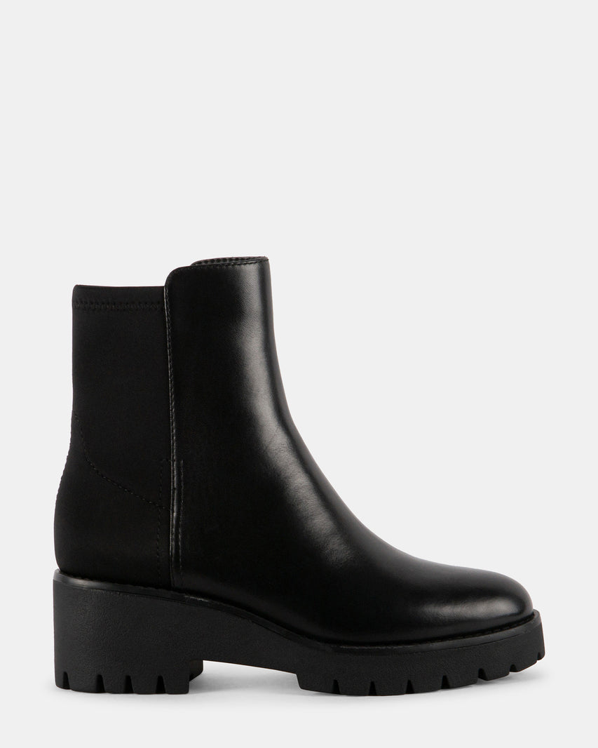 JIMENA BLACK LEATHER - Women's Shoes - Steve Madden Canada