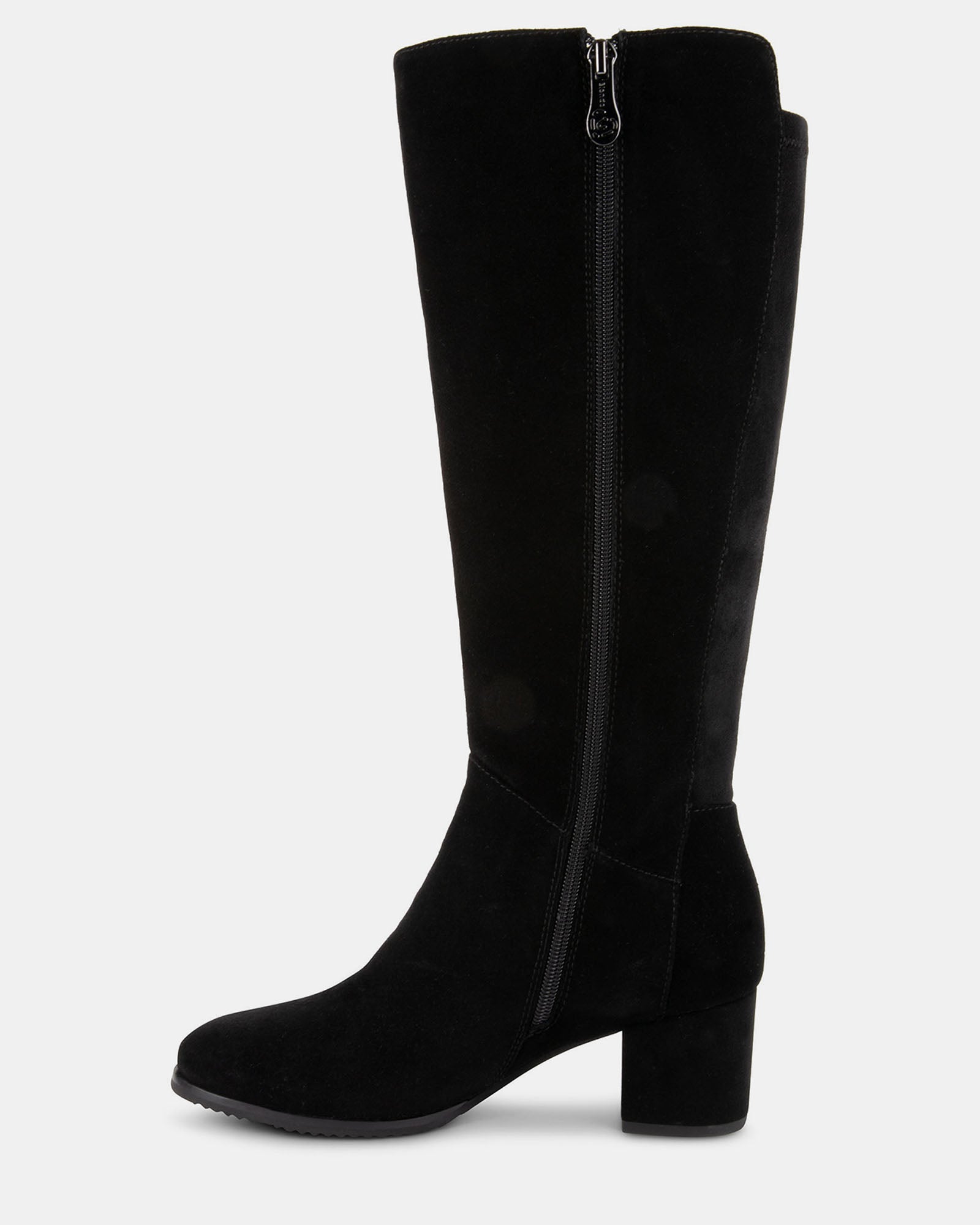 ARIANA Black Suede Waterproof Knee-High Boots Women's Blondo