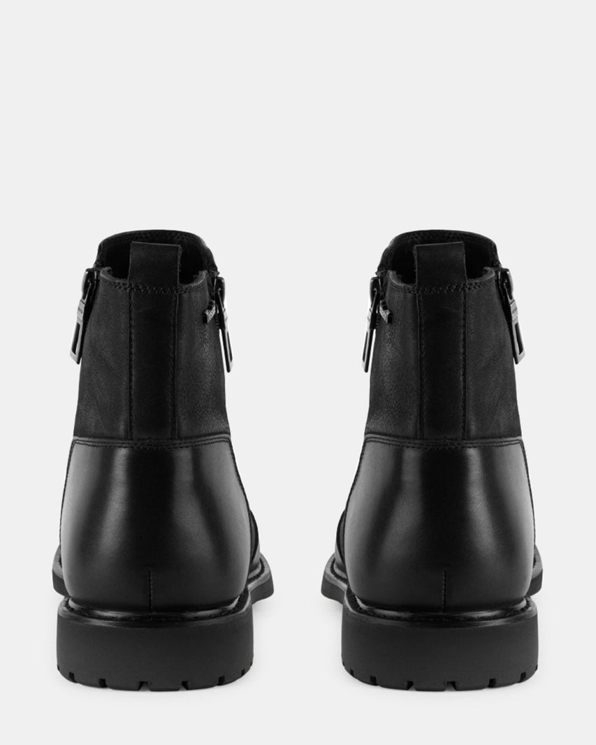 DIXON BLACK LEATHER - Men's Shoes - Steve Madden Canada