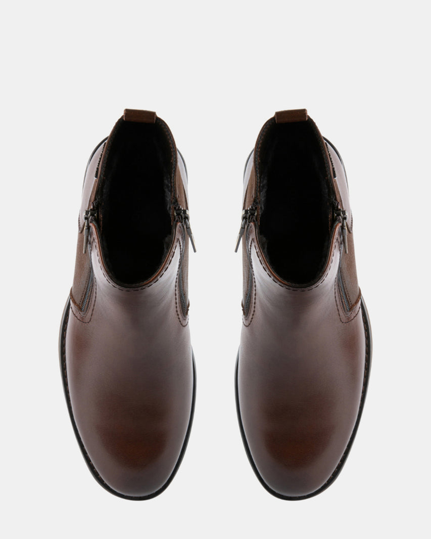 DIXON BROWN LEATHER - Men's Shoes - Steve Madden Canada