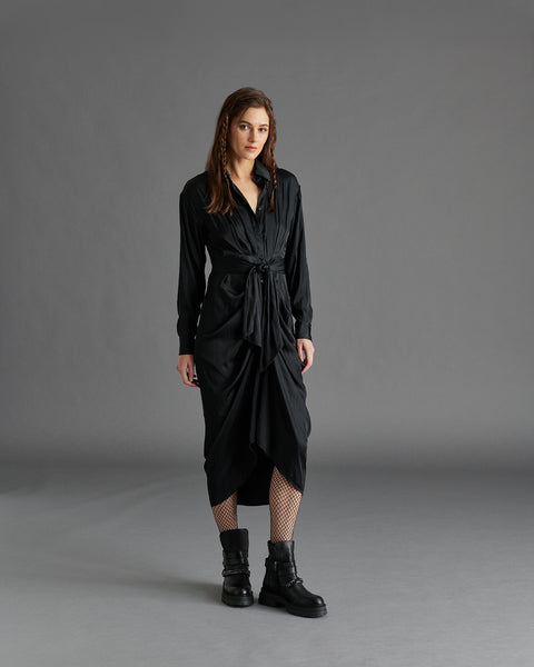 SULA DRESS BLACK - Clothing - Steve Madden Canada