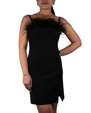 CHRISTI Black Sleeveless Mini Dress with Slit  Women's Designer Dresses –  Steve Madden Canada