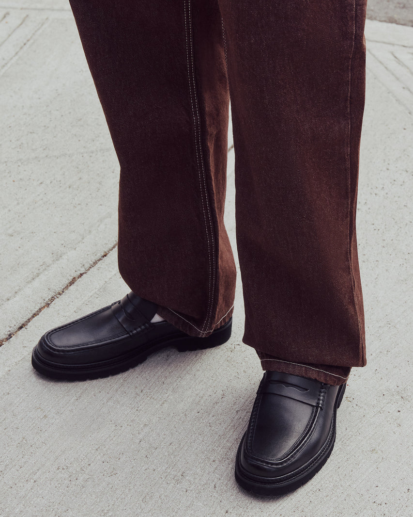 ASHERRR BLACK LEATHER - Men's Shoes - Steve Madden Canada - view 2