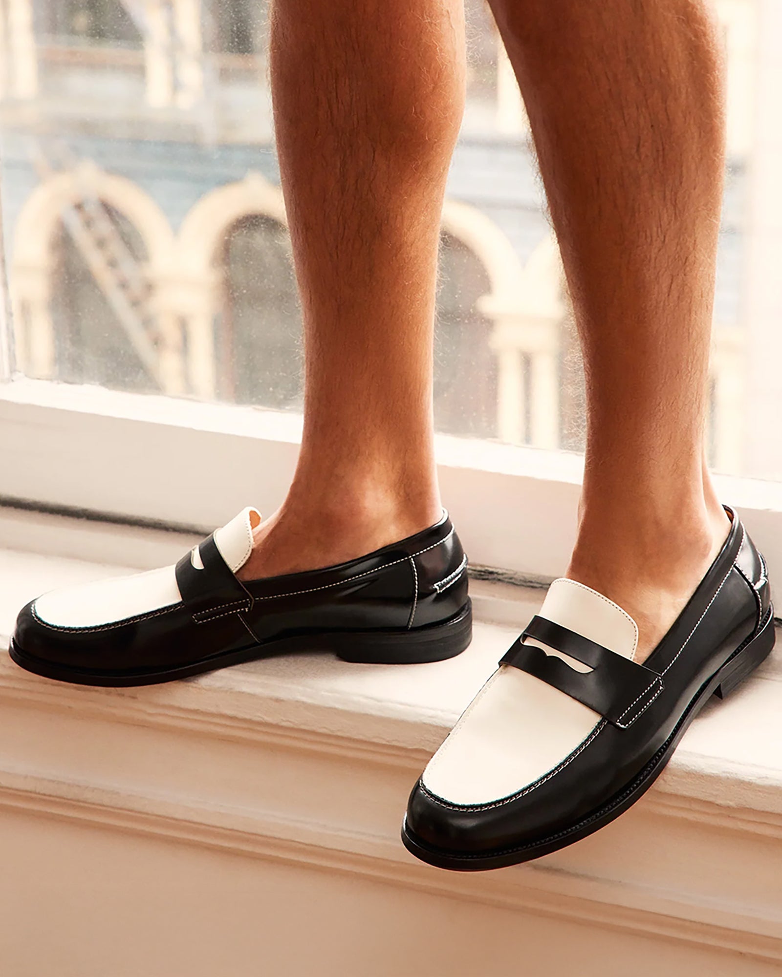 NATAN BLACK-WHITE LEATHER - Men's Shoes - Steve Madden Canada