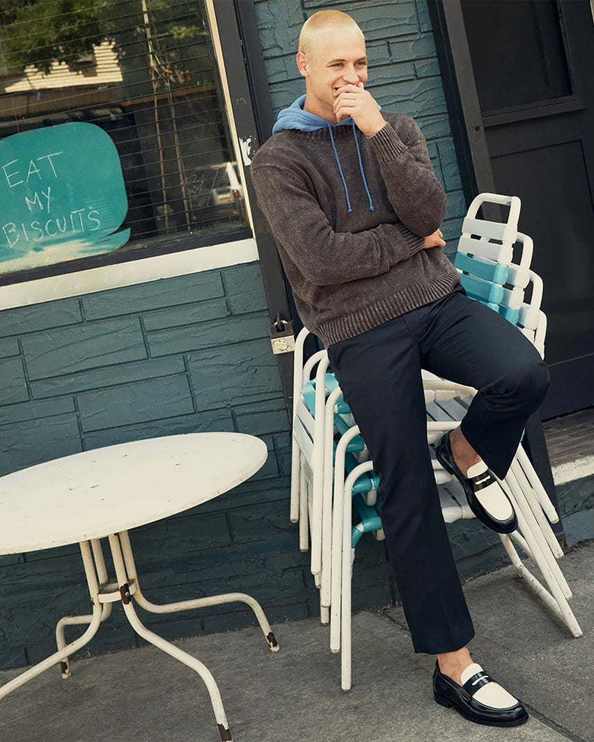 NATAN BLACK-WHITE LEATHER - Men's Shoes - Steve Madden Canada