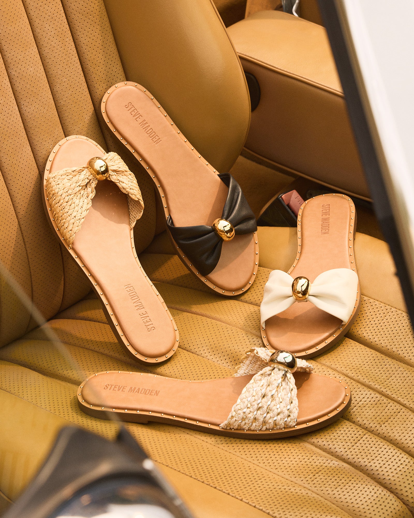 DIPSY Multi Rounded Toe Slides Women's Designer Sandals – Steve