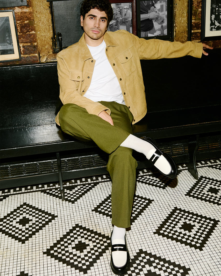 NATAN BLACK-WHITE LEATHER - Men's Shoes - Steve Madden Canada