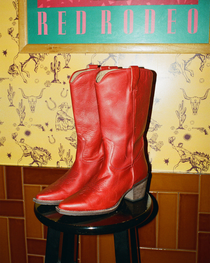 ALBANY RED LEATHER - Women's Shoes - Steve Madden Canada