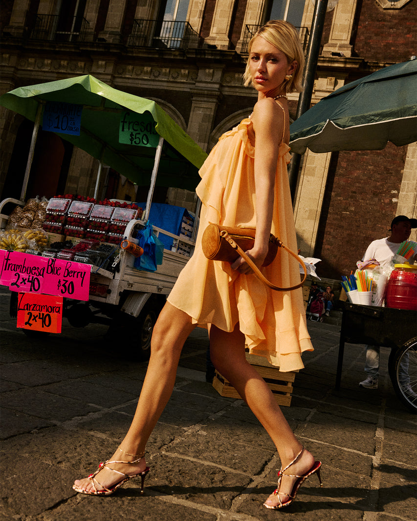 LORELLA DRESS PEACH - Clothing - Steve Madden Canada - view 4