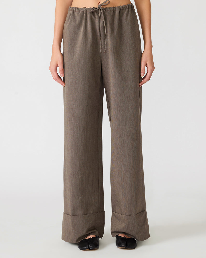 IDRA PANT BROWN - Clothing - Steve Madden Canada