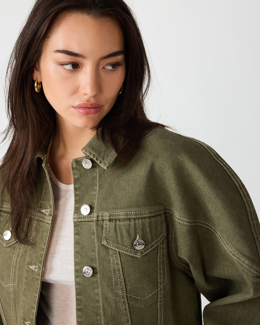 COVEY JACKET GREEN - Clothing - Steve Madden Canada - view 3