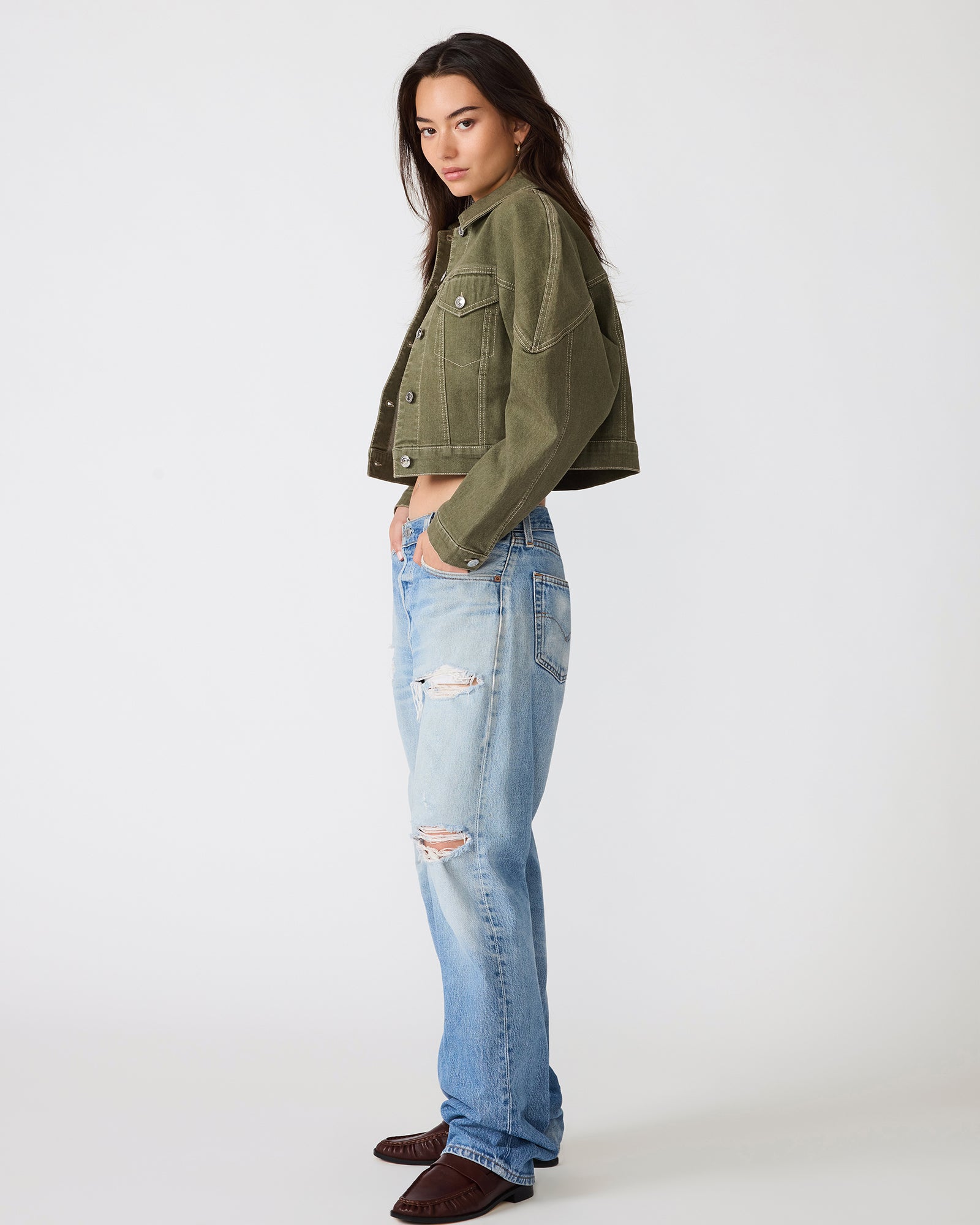 COVEY JACKET GREEN - Clothing - Steve Madden Canada - view 2