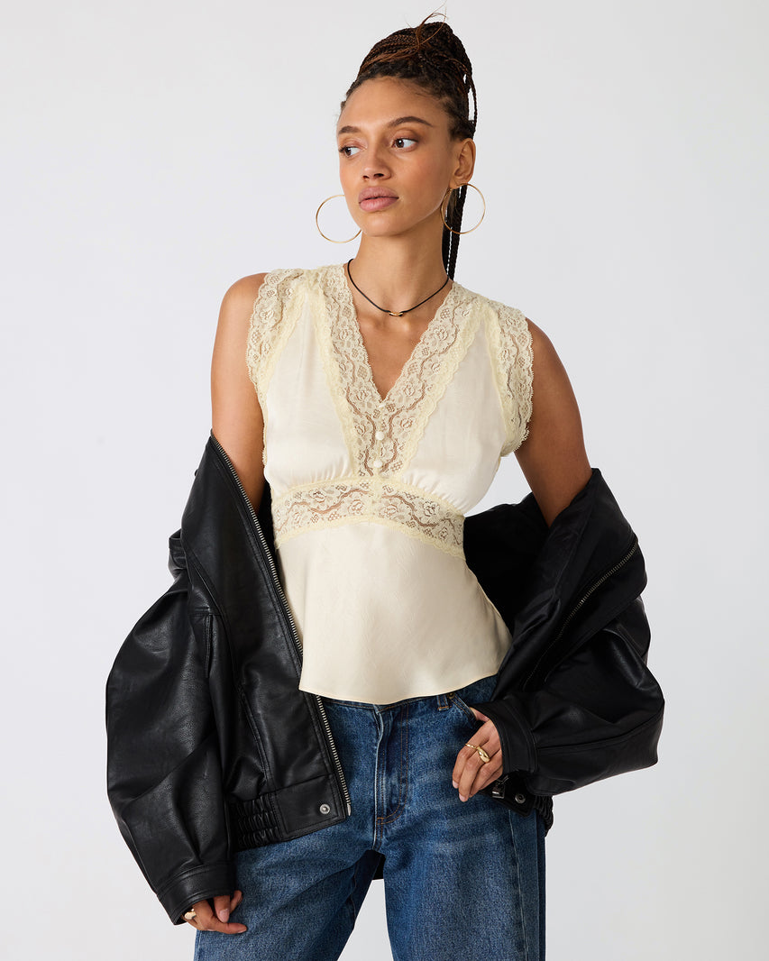 ELINOR TOP CREAM - Clothing - Steve Madden Canada - view 2