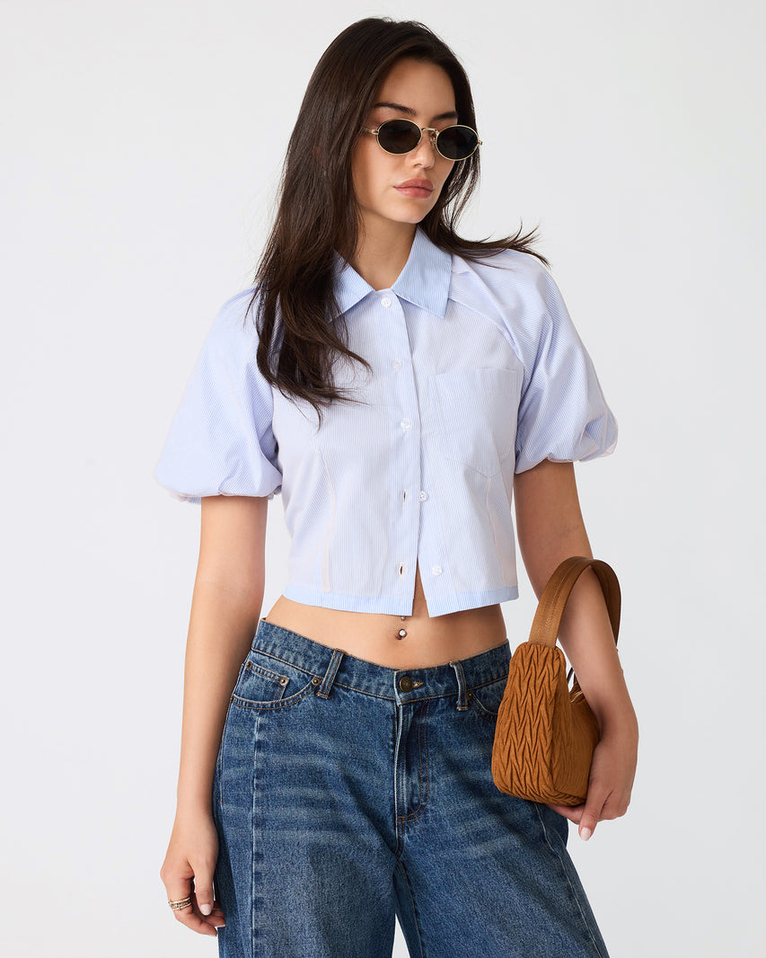 REECE TOP BLUE MULTI - Clothing - Steve Madden Canada - view 5