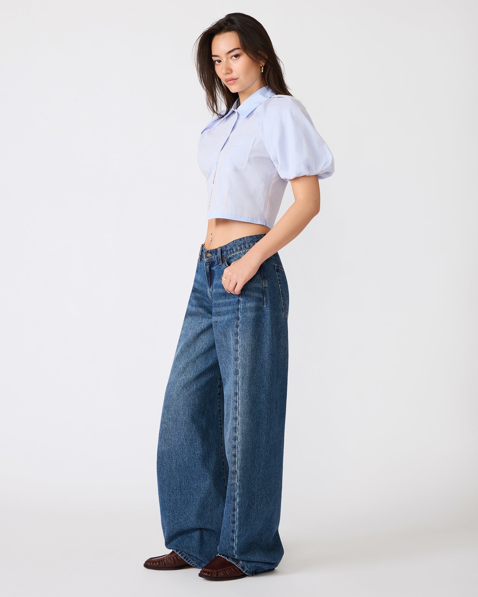REECE TOP BLUE MULTI - Clothing - Steve Madden Canada - view 3