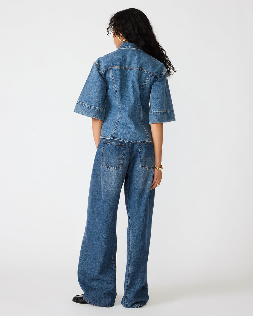 SAVY TOP DENIM - Clothing - Steve Madden Canada - view 5