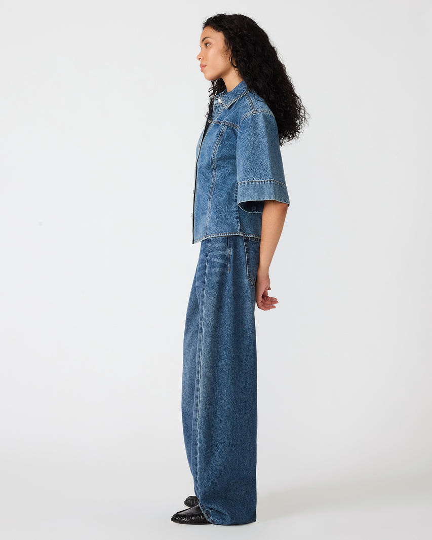 SAVY TOP DENIM - Clothing - Steve Madden Canada - view 3