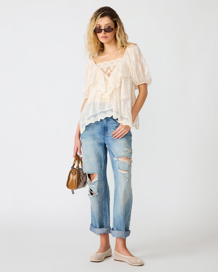 VICKIE TOP WHITE - Clothing - Steve Madden Canada - view 5