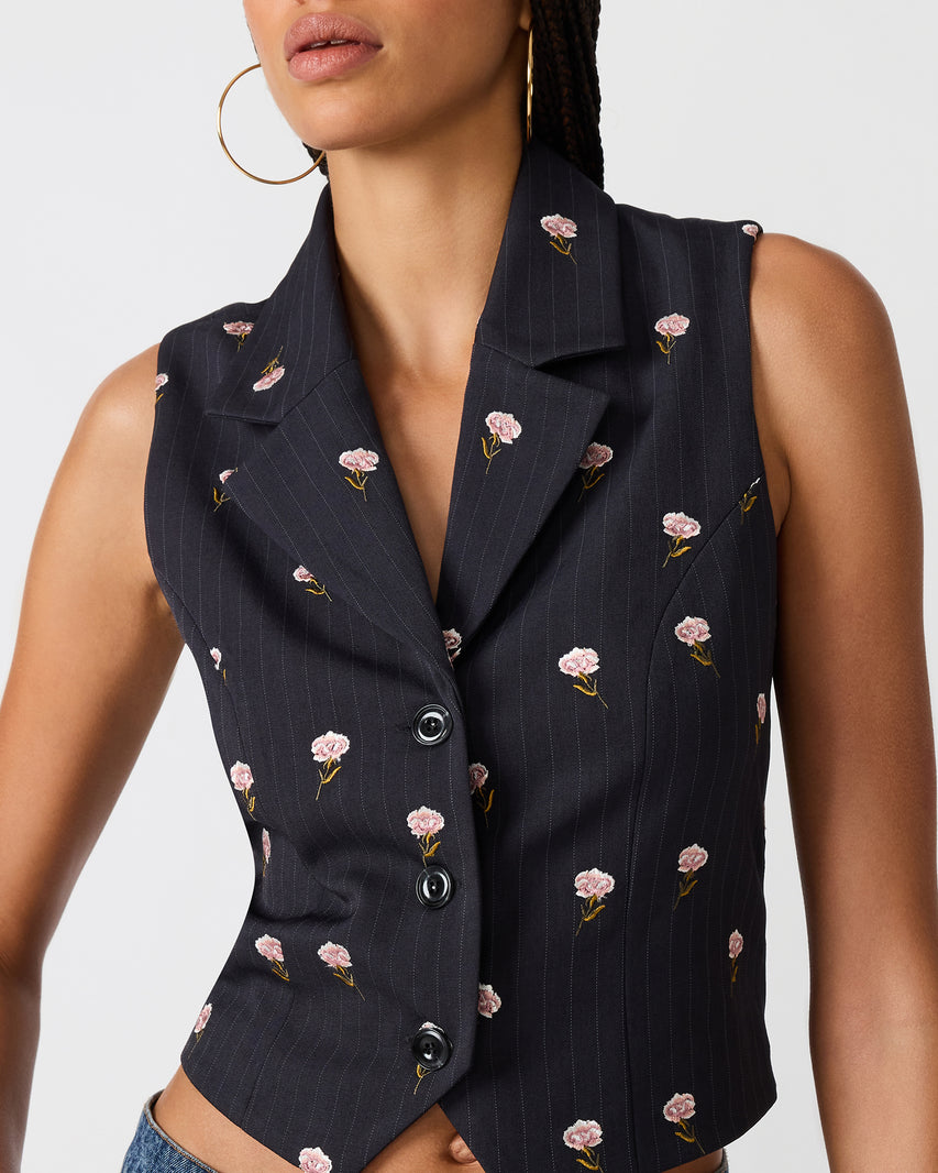 BRITTON TOP NAVY MULTI - Clothing - Steve Madden Canada - view 2