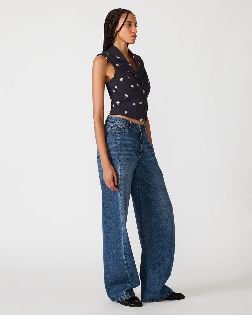 BRITTON TOP NAVY MULTI - Clothing - Steve Madden Canada - view 3