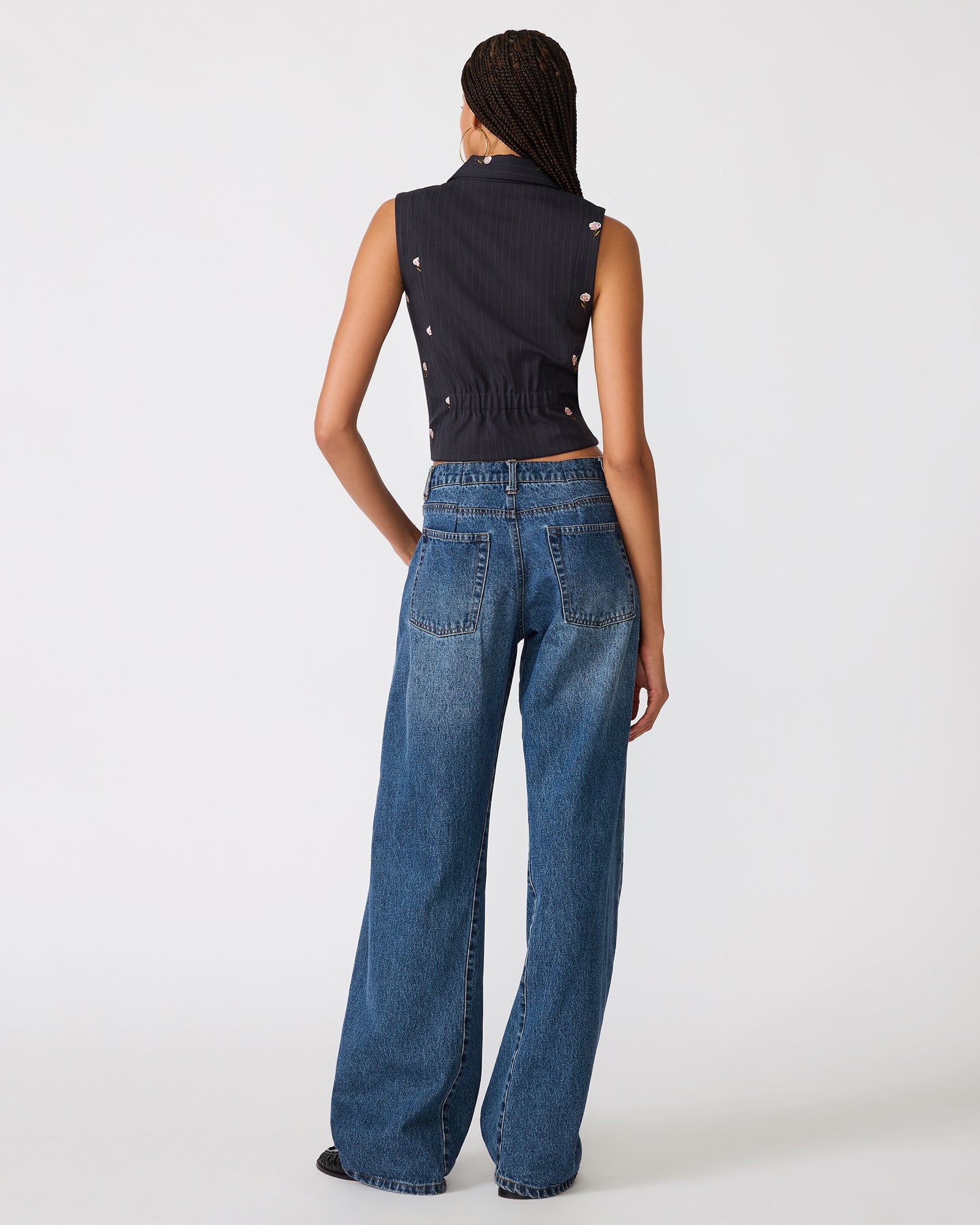 BRITTON TOP NAVY MULTI - Clothing - Steve Madden Canada - view 5