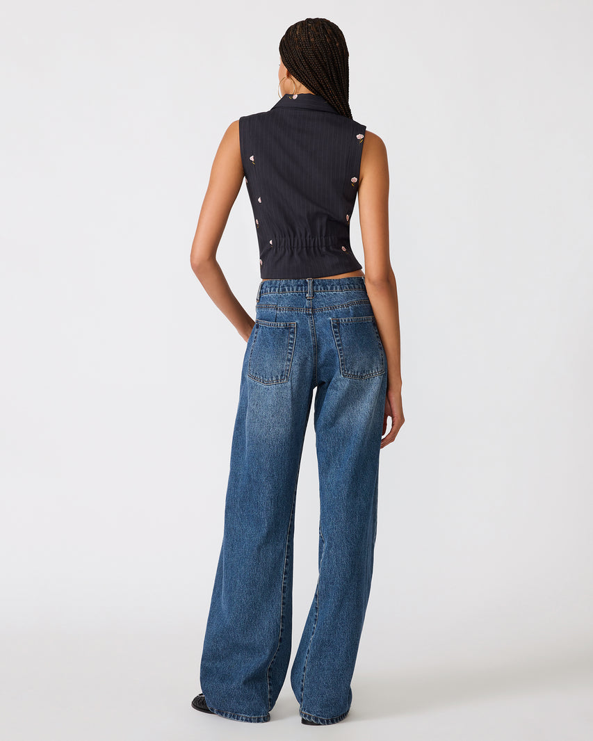 BRITTON TOP NAVY MULTI - Clothing - Steve Madden Canada - view 5