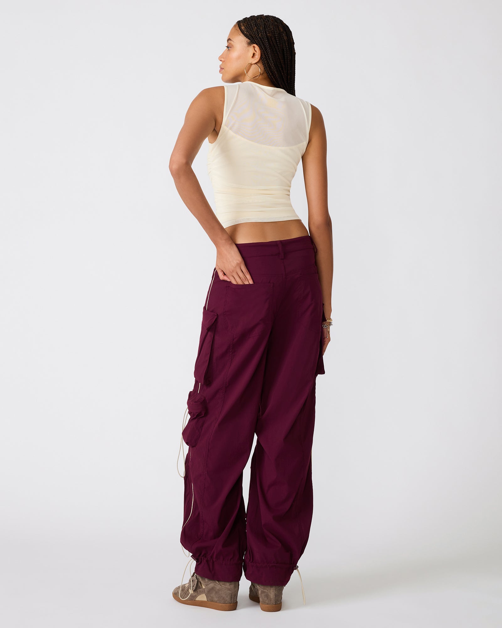 ROMAN KNIT TOP CREAM - Clothing - Steve Madden Canada - view 5