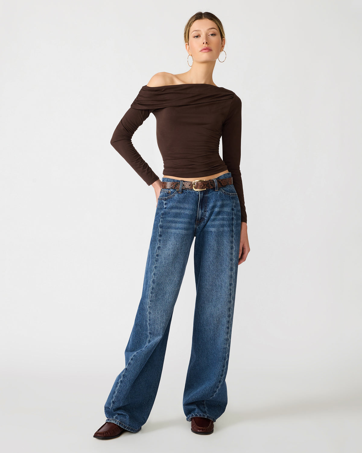 RYDER KNIT TOP COCOA - Clothing - Steve Madden Canada - view 4