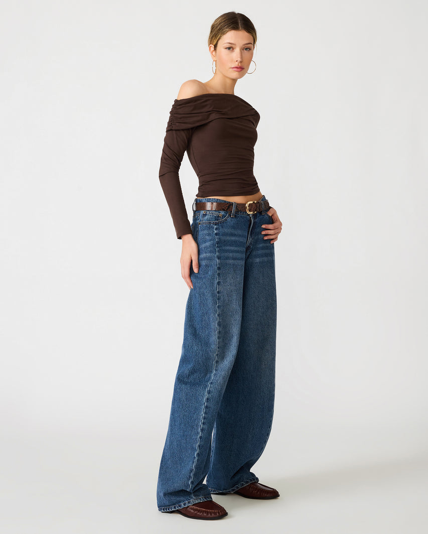 RYDER KNIT TOP COCOA - Clothing - Steve Madden Canada - view 3