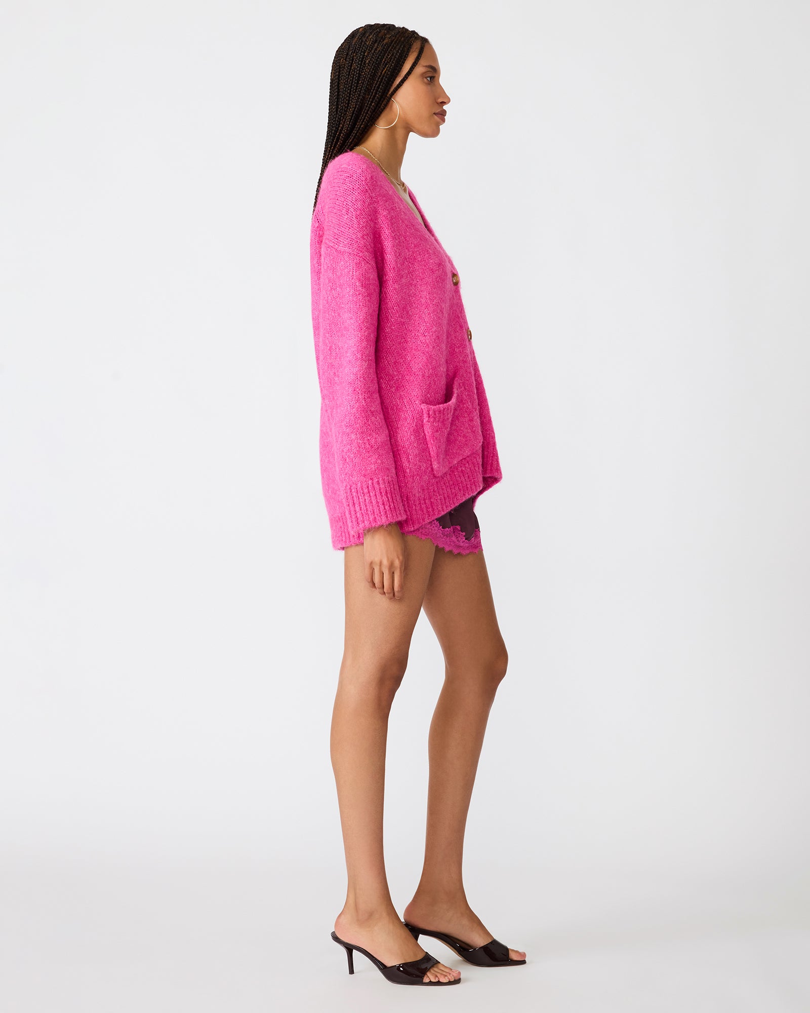 FINLEY SWEATER PINK - Clothing - Steve Madden Canada - view 4