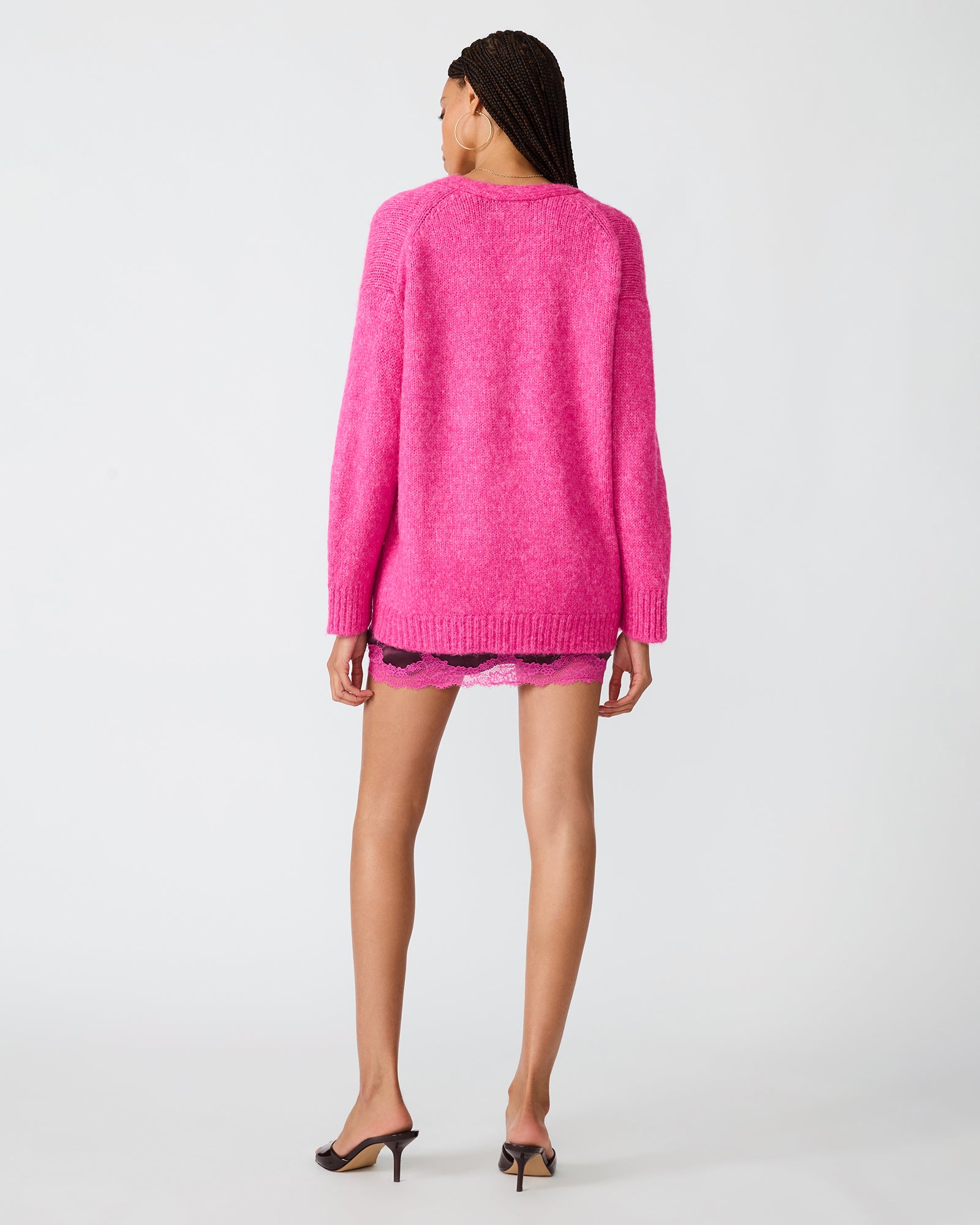 FINLEY SWEATER PINK - Clothing - Steve Madden Canada - view 5