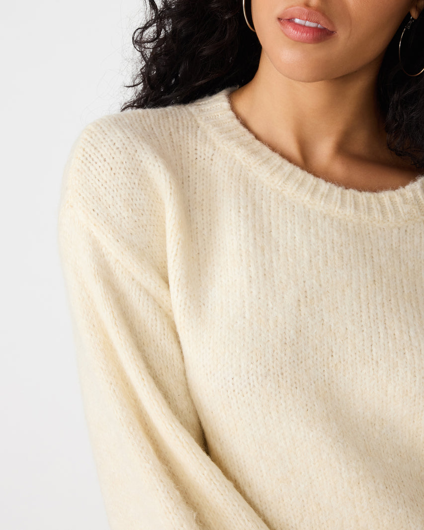 CARMEN SWEATER CREAM - Clothing - Steve Madden Canada - view 2