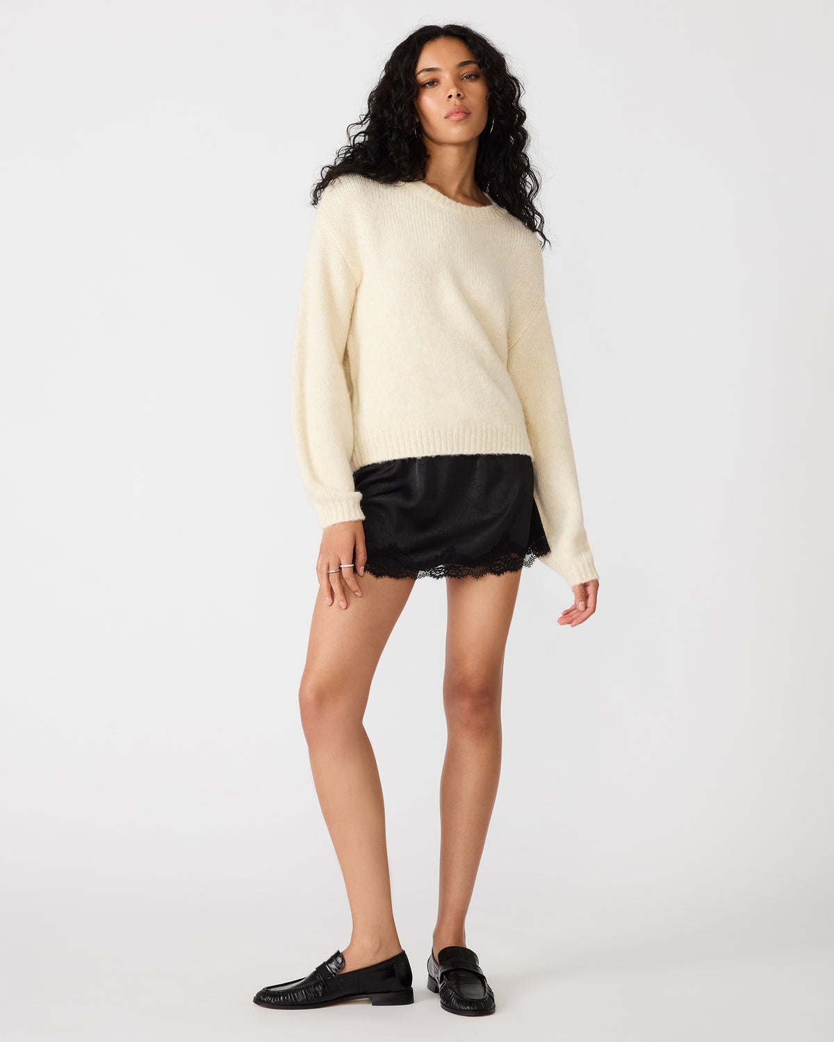 CARMEN SWEATER CREAM - Clothing - Steve Madden Canada