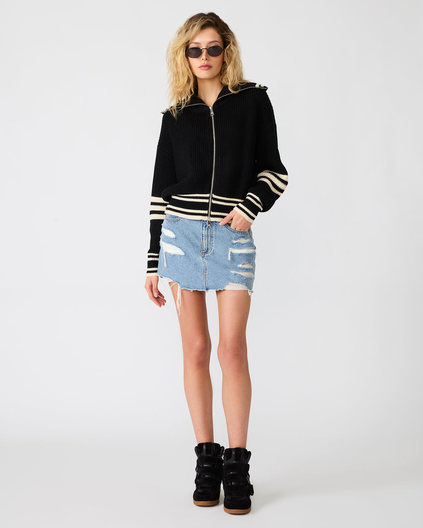 DARA SWEATER BLACK - Clothing - Steve Madden Canada