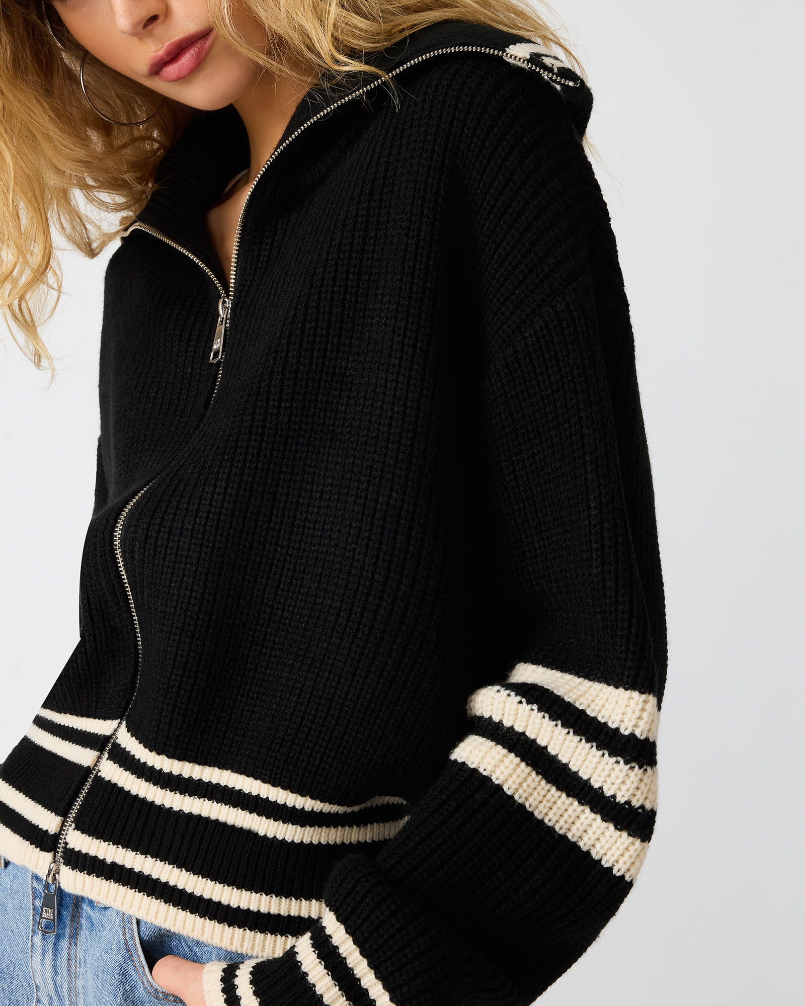 DARA SWEATER BLACK - Clothing - Steve Madden Canada - view 4