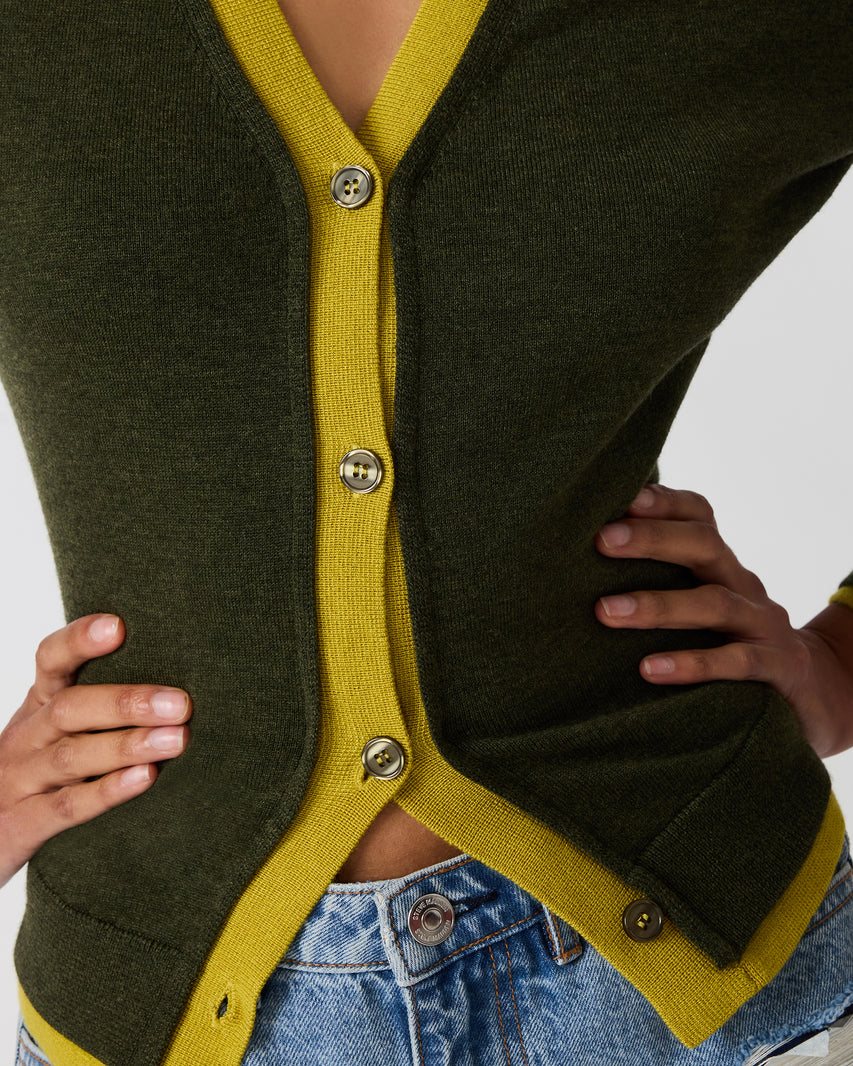 ARWEN CARDIGAN OLIVE - Clothing - Steve Madden Canada - view 2