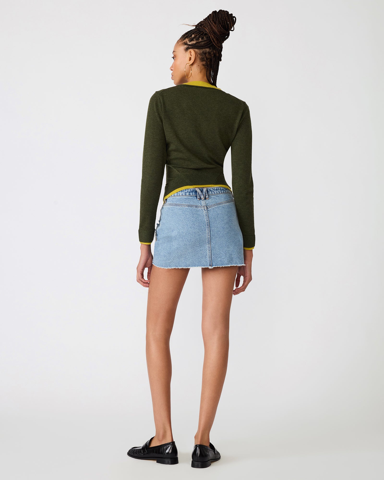 ARWEN CARDIGAN OLIVE - Clothing - Steve Madden Canada - view 4