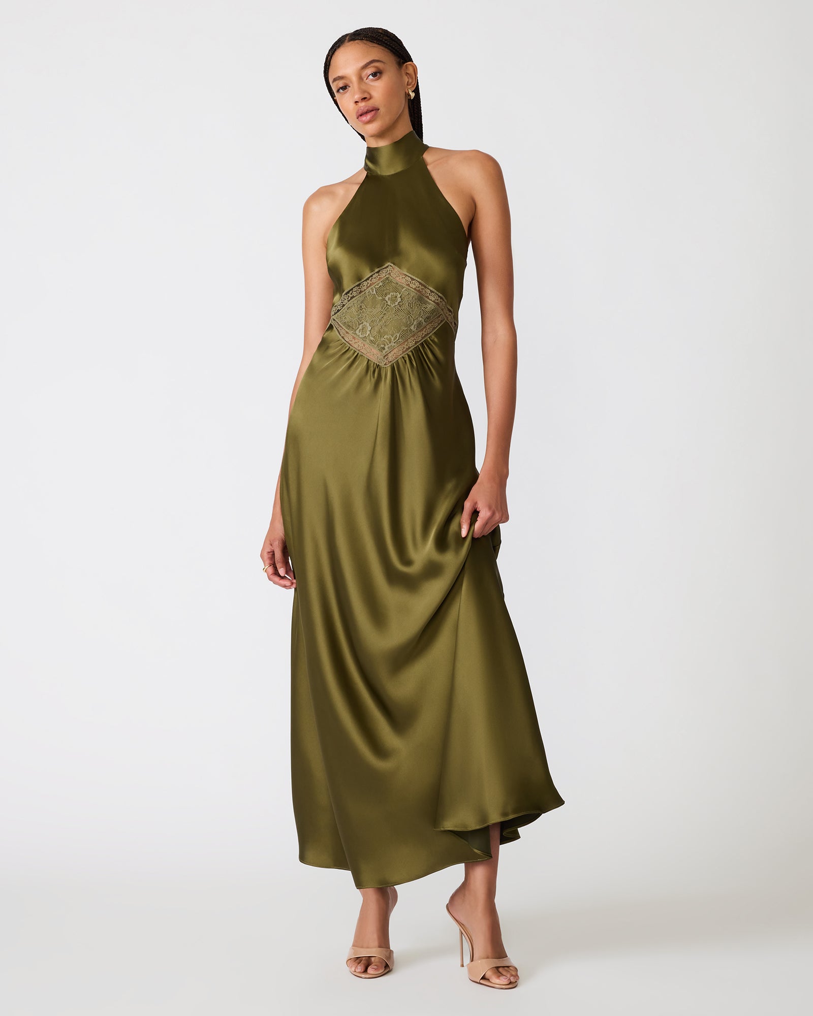 EMMALIE DRESS OLIVE - Clothing - Steve Madden Canada