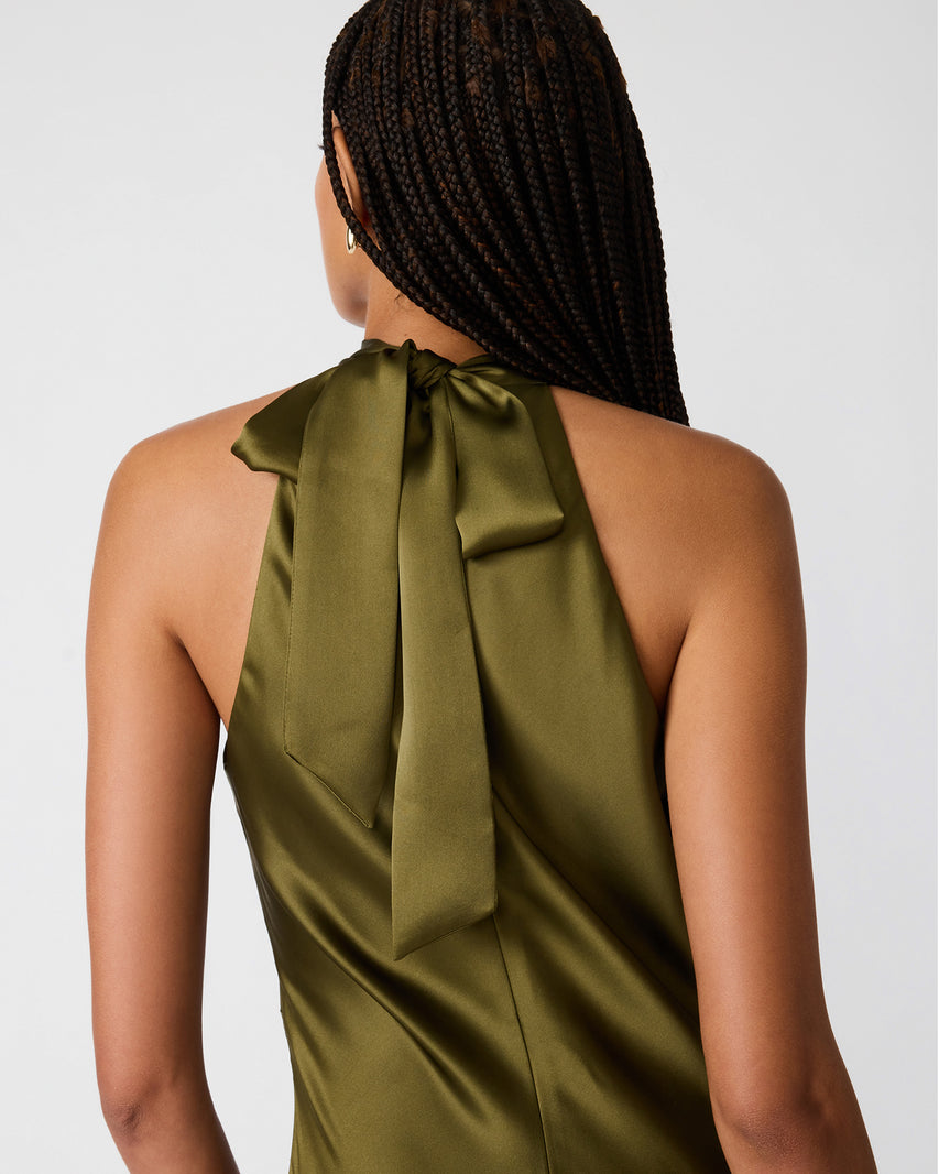 EMMALIE DRESS OLIVE - Clothing - Steve Madden Canada - view 4