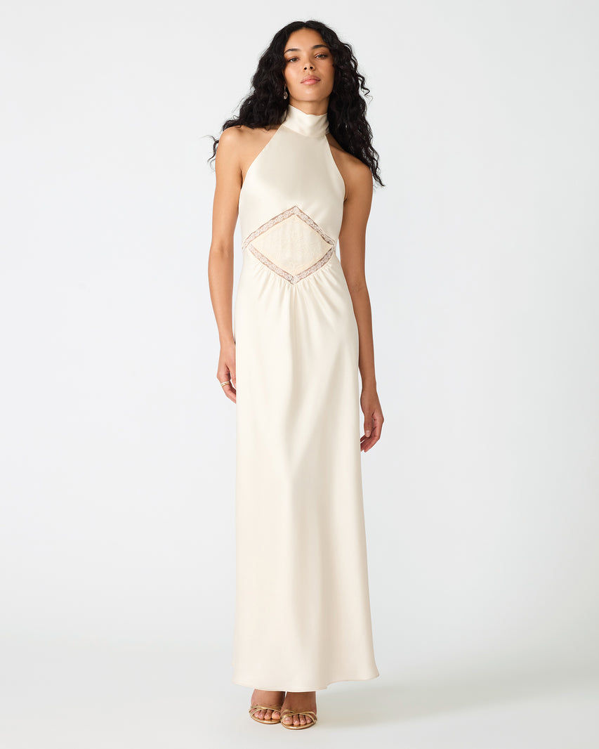 EMMALIE DRESS CREAM - Clothing - Steve Madden Canada