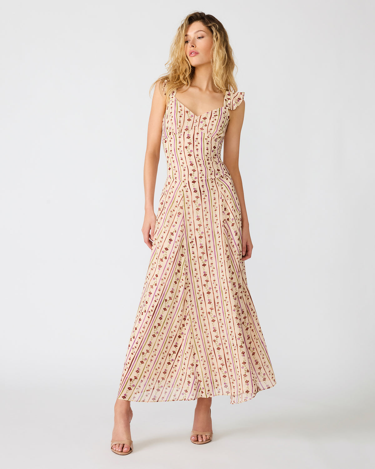 ESTELA DRESS IVORY MULTI - Clothing - Steve Madden Canada
