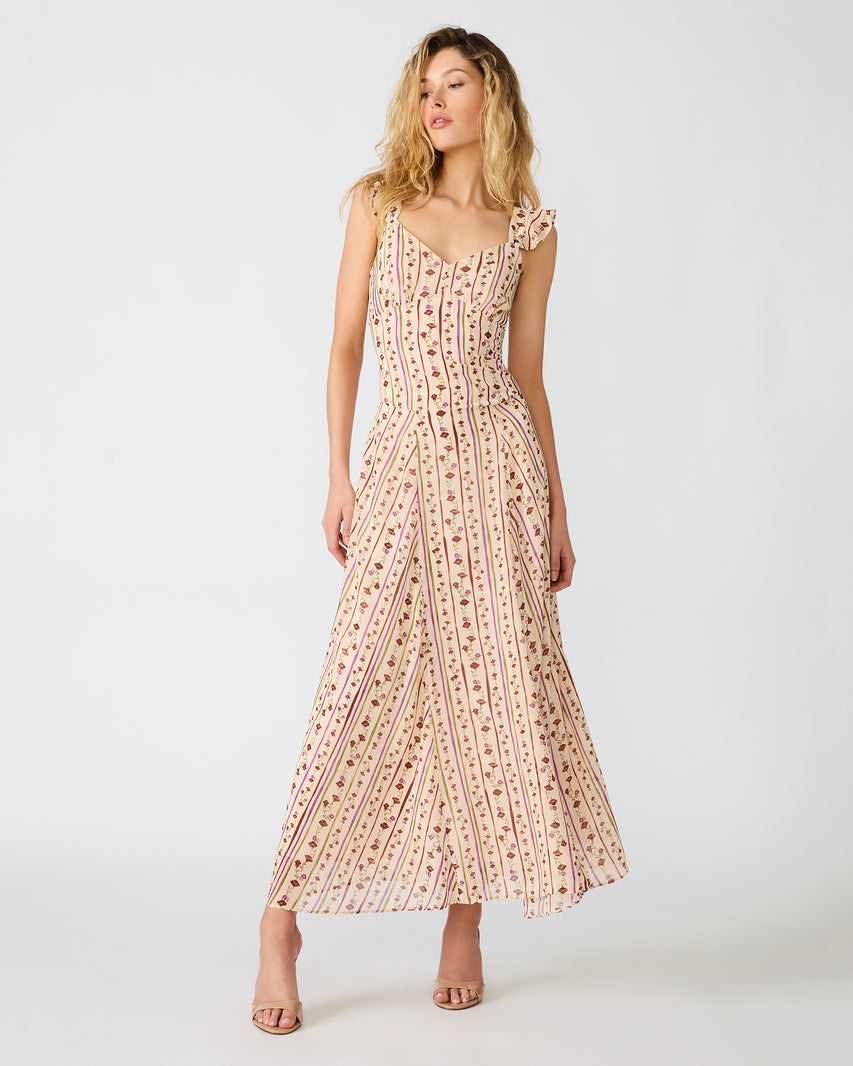 ESTELA DRESS IVORY MULTI - Clothing - Steve Madden Canada