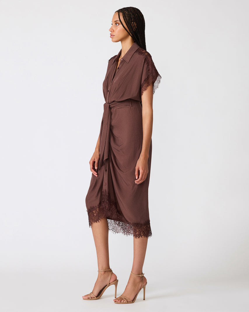 TORI DRESS BROWN - Clothing - Steve Madden Canada - view 3