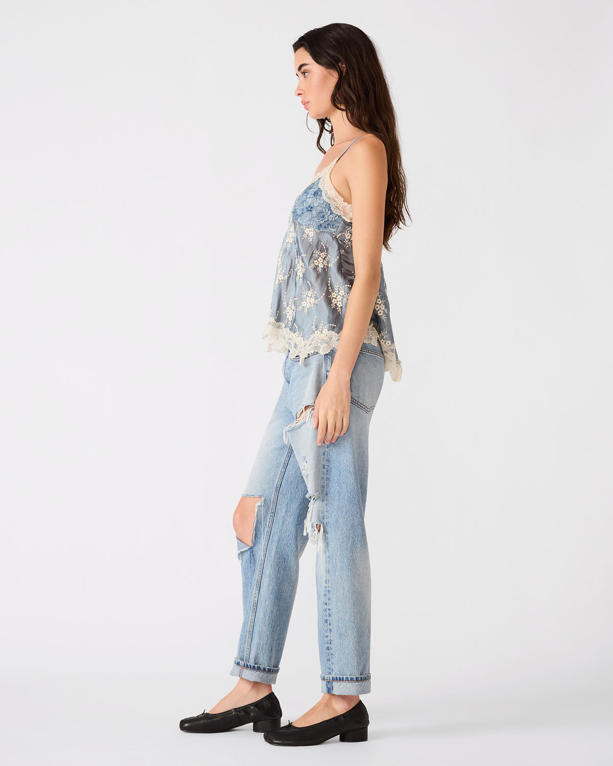 LACEE TOP BLUE - Clothing - Steve Madden Canada - view 3