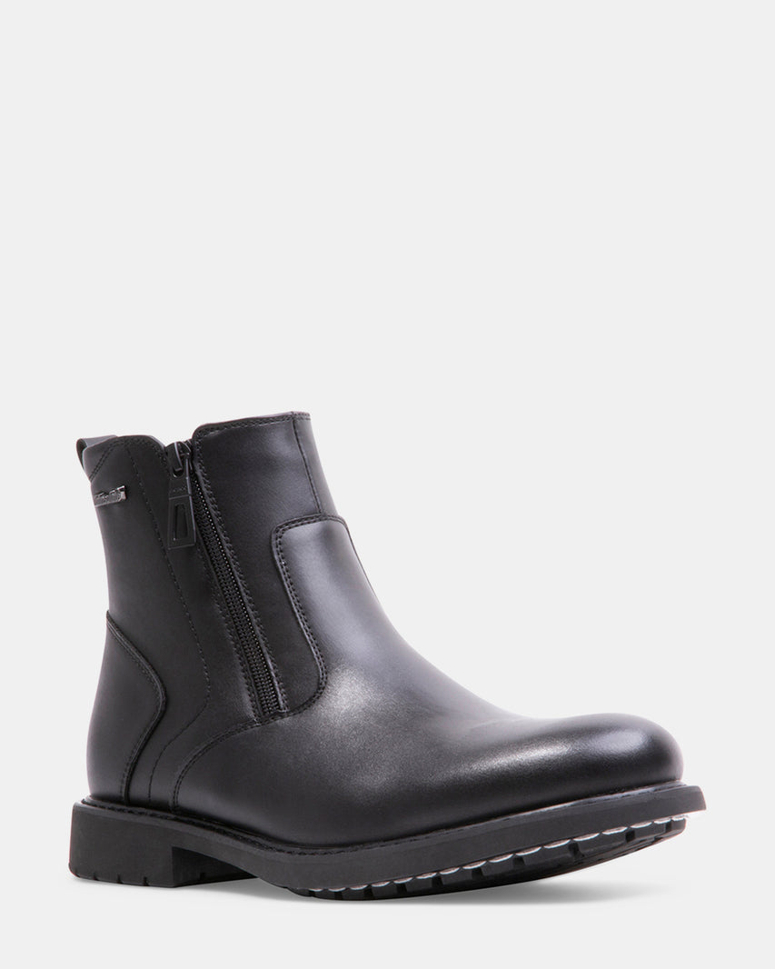 DEVIN BLACK LEATHER - Men's Shoes - Steve Madden Canada