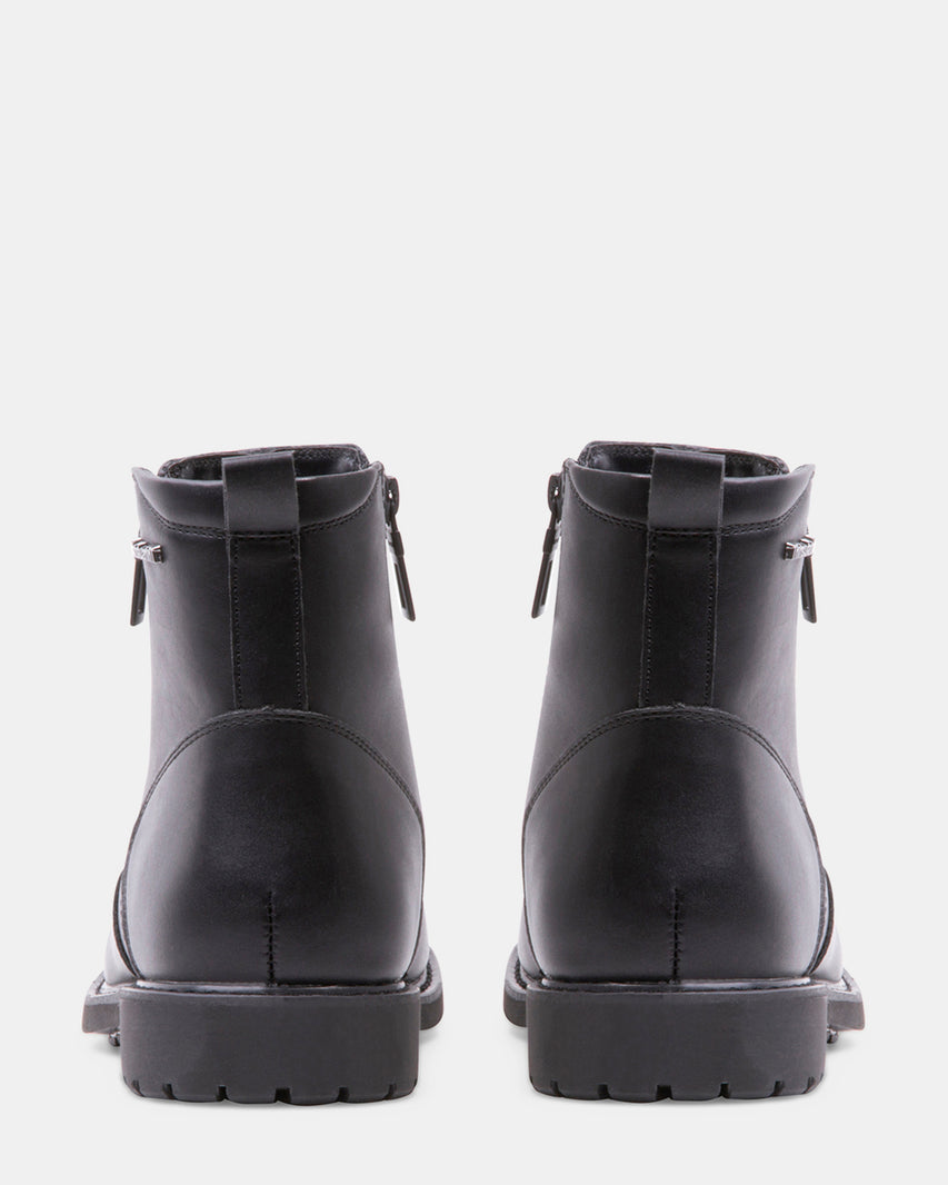 DEVIN BLACK LEATHER - Men's Shoes - Steve Madden Canada