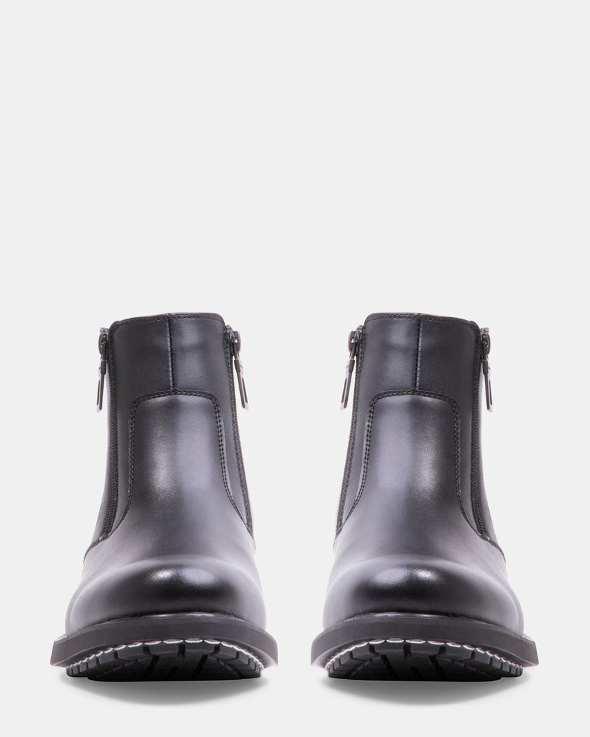DEVIN BLACK LEATHER - Men's Shoes - Steve Madden Canada