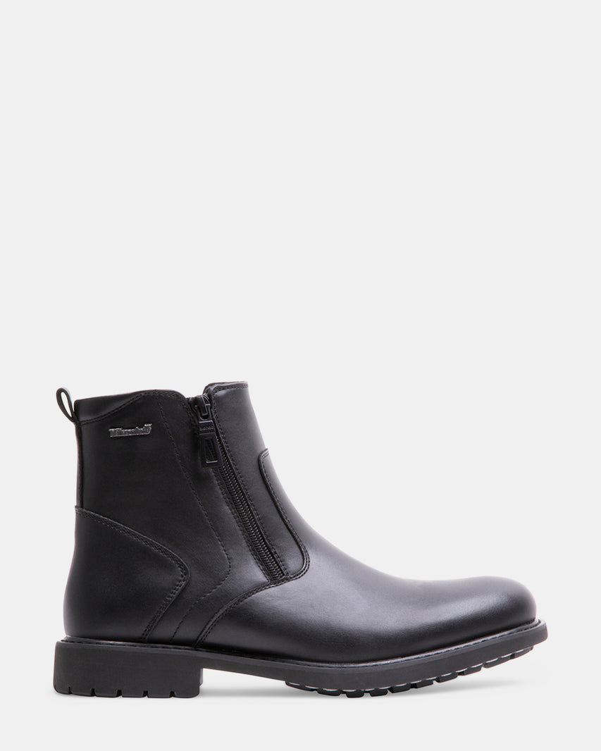 DEVIN BLACK LEATHER - Men's Shoes - Steve Madden Canada