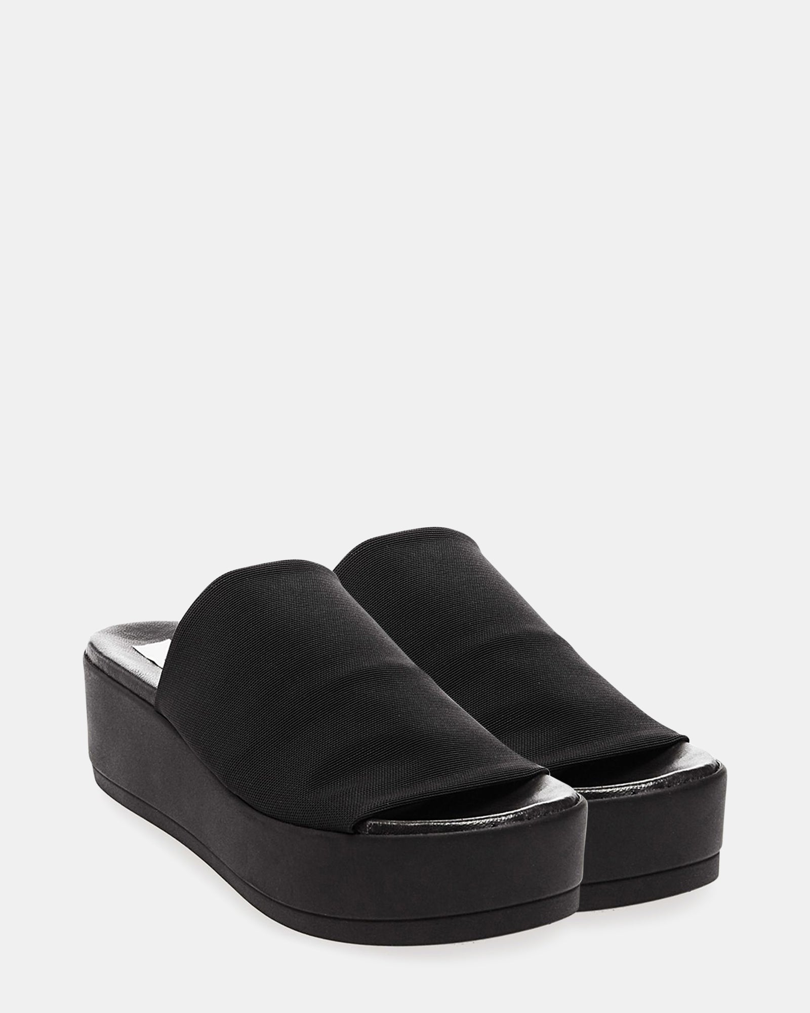 Wedge Sandals Steve Madden Slinky Black Platform Slide Sandals