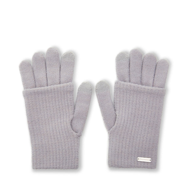 TOUCHSCREEN RIBBED GLOVES GREY - Accessories - Steve Madden Canada